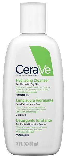 CeraVe Hydrating Cleanser Detergente Idratante Viso e Corpo 88 ml