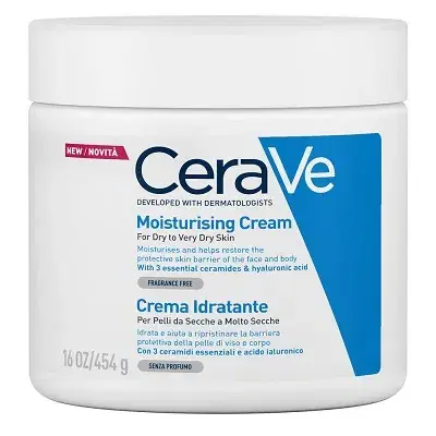 CeraVe Moisturising Cream Crema Idratante Protettiva per Pelle Secca 454 g