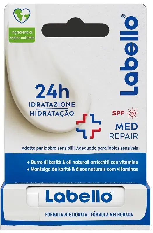 Labello Med Repair SPF15 Barriera Protettiva a Lunga Durata Lenisce Idrata 5,5ml