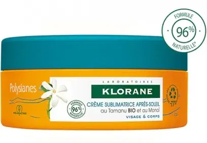 Klorane Polysianes Crema Sublimatrice Doposole Viso e Corpo Tamanu e Monoi 200ml