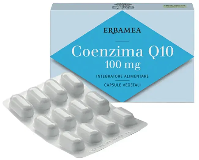 Erbamea Coenzima Q10 100mg Integratore Alimentare 24 Capsule