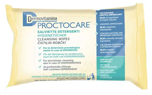 Dermovitamina Proctocare Salviette per la Detersione Proctologica 15 Pezzi