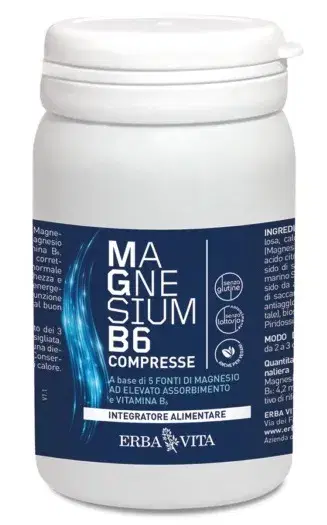 Erba Vita Magnesium B6 Integratore Magnesio e Vitamina B 60 Capsule