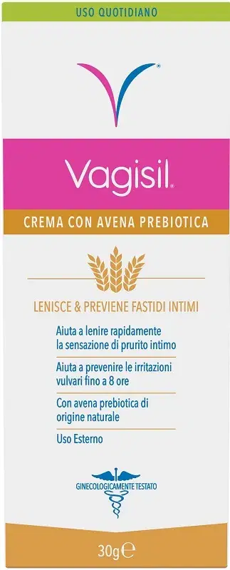 Vagisil Crema Intima 2 in 1 Uso Quotidiano Placa la Sensazione di Prurito 30 g