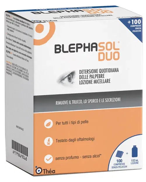 Blephasol Duo Detergente Palpebre 100 ml + 100 Garze