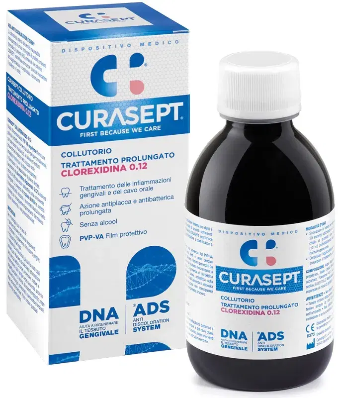 Curasept Collutorio Trattamento Prolungato Clorexidina 0,12 Ads + Dna 200 ml