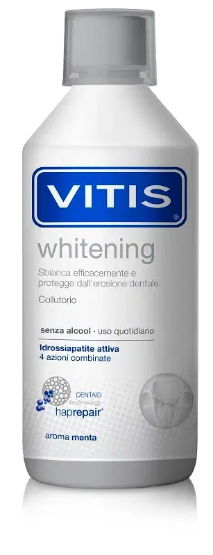 Vitis Whitening Collutorio Sbiancante Antimacchia Antitartaro Anticarie 500 ml
