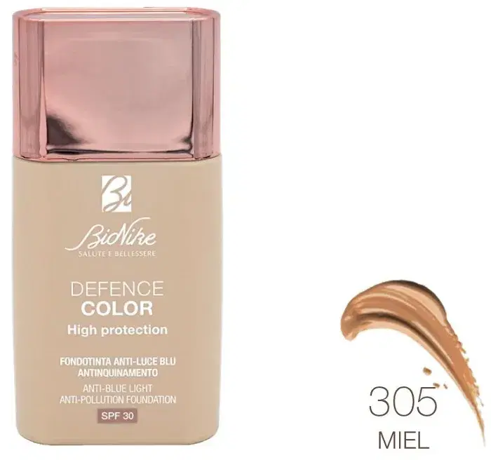 Bionike Defence Color High Protection Fondotinta Anti-Luce Blu 305 Miel 30 ml