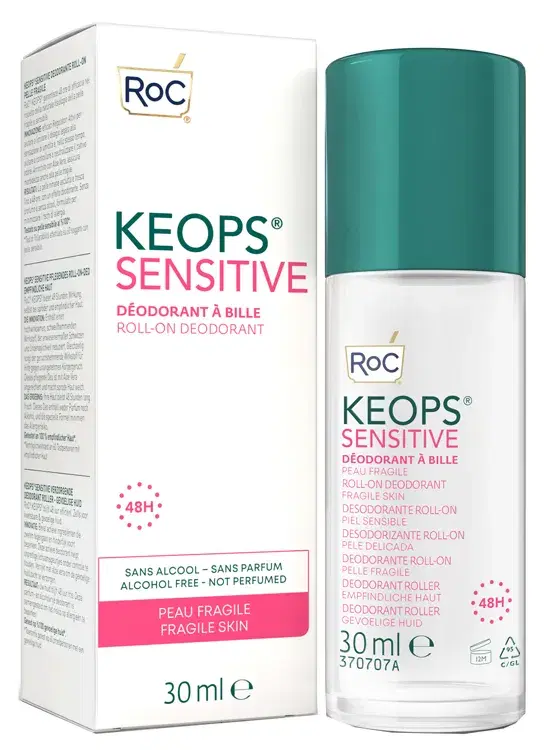 Roc Keops Deodorante Roll-on 48h Sensitive per Pelli Sensibili 30 ml
