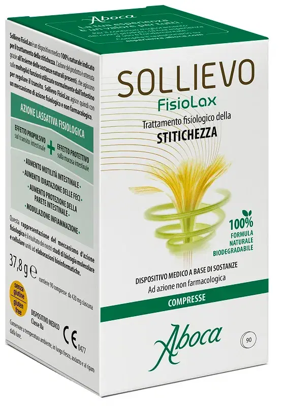 Aboca Sollievo Fisiolax Integratore per la Stitichezza 90 Compresse