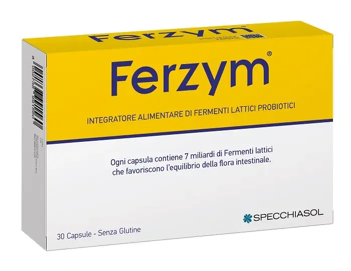Specchiasol Ferzym Integratore di Fermenti Lattici Flora Intestinale 30 Capsule