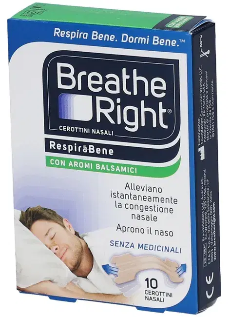Breath Right Cerotti Nasali Aromi Balsamici 10 Pezzi