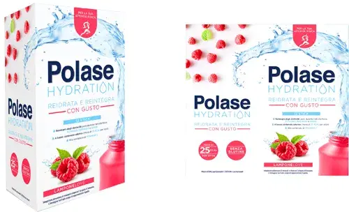 Polase Hydration Lampone Integratore di Vitamine e Sali Minerali 12 Bustine