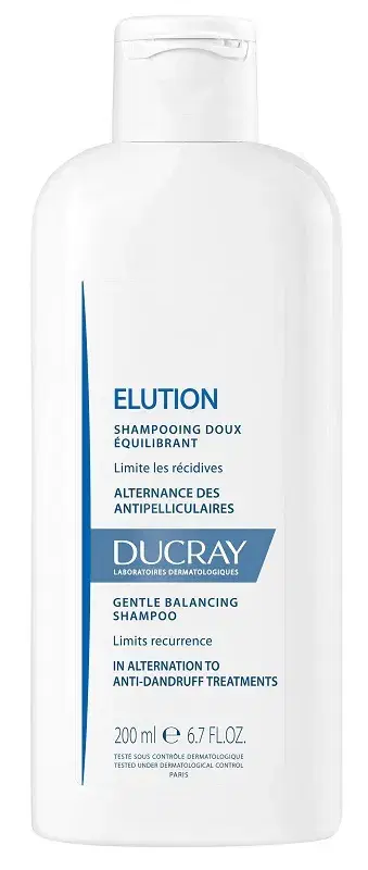 Ducray Elution Shampoo Riequilibrante per Capelli con Forfora 200 ml
