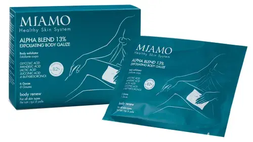 Miamo Alpha Blend 13% Esfoliante Corpo Garza Imbevuta 6 Bustine