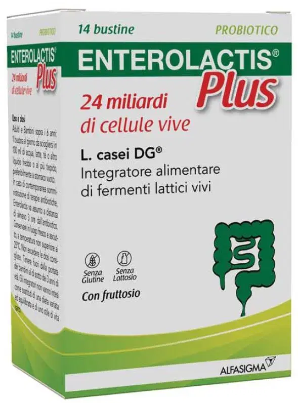 Enterolactis Plus Integratore con Fermenti Lattici Vivi 14 Bustine