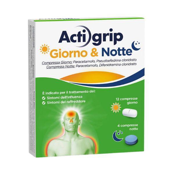 Actigrip Giorno e Notte Compresse per Raffreddore Febbre e Influenza