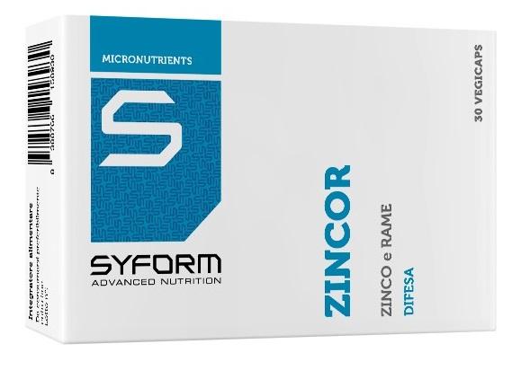 Zincor Integratore di Zinco 30 Capsule Vegetali