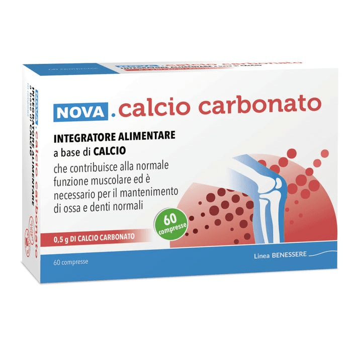 Nova Argentia Integratore Calcio Carbonato 60 Compresse 0,5g