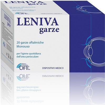 Leniva Garze OFtalmiche Monouso per l'Igiene dell'Area Perioculare 20 pezzi
