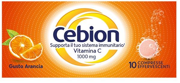 Cebion Integratore per le Difese Immunitarie Vitamina C Arancia 10 Compresse