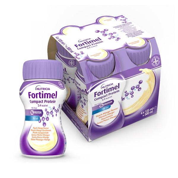 Fortimel Compact Integratore Proteico al Pesca 4x125ml