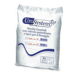 Urosystem Sacca Drenaggio da Gamba Incontinenza Tubo 35 cm 30 Pezzi