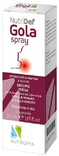 Nutridef Gola Spray Integratore Naturale Per Il Benessere Della Gola 30ml
