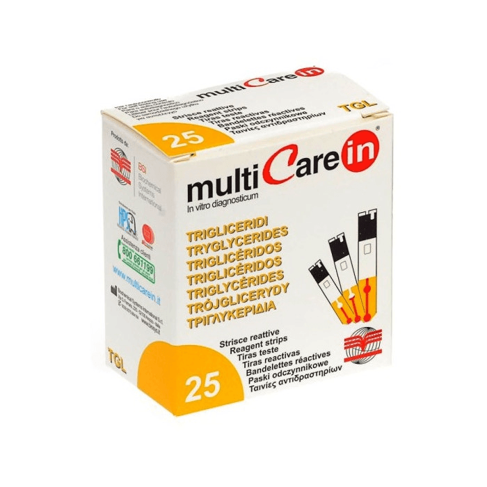 Multicare In Trigliceridi Strisce Reattive 25 pezzi
