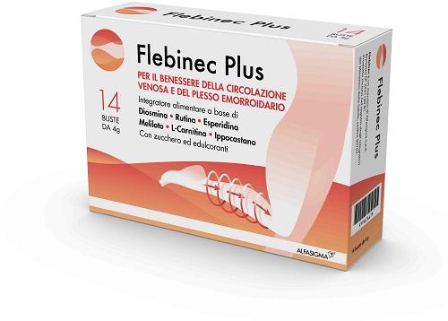 Flebinec Plus Integratore Alimentare per la Circolazione 14 Bustine 4g
