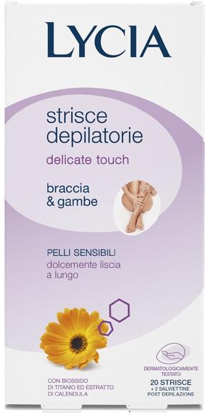 Lycia Strisce Depilatorie Braccia e Gambe Pelle Normale 20 Strisce + 2 Salviette