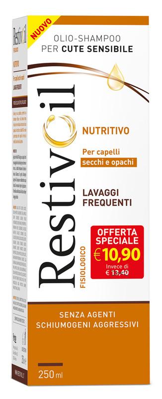 RestivOil Fisiologico Nutritivo Olio Shampoo per Capelli Secchi e Opachi 250 ml