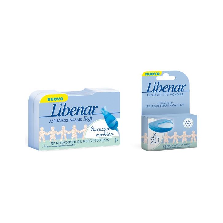 Libenar Aspiratore Nasale + 20 Filtri di Ricambio