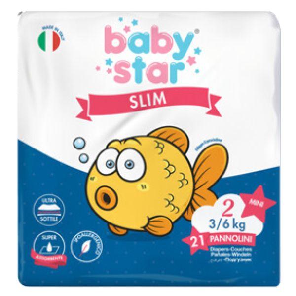 Babystar Pannolini Slim Mini 3/6 Kg Taglia 2 21 Pezzi