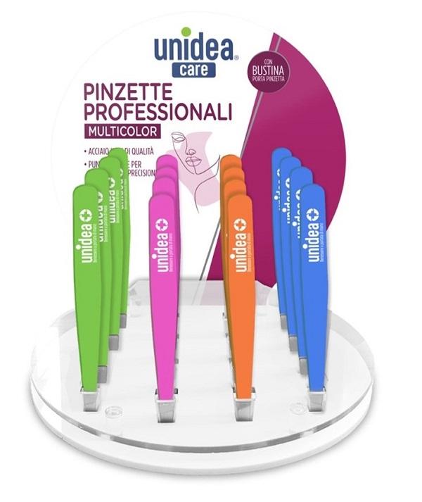 Unidea Espositore da Banco con Pinzette Multiuso 16 Pezzi