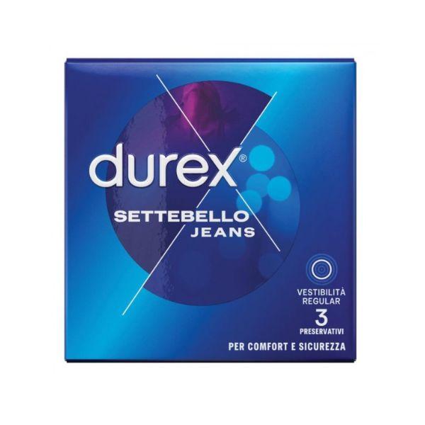 Durex Settebello Jeans Profilattico VestibilitĂ Regular 3 Pezzi