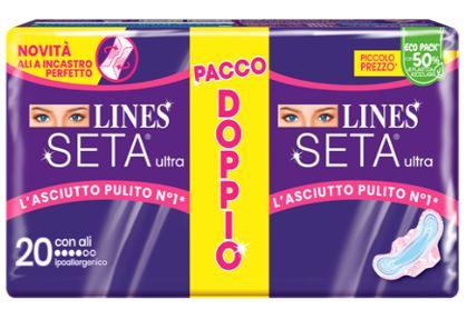 Lines Seta Ultra con Ali Assorbenza Elevata 20 Pezzi
