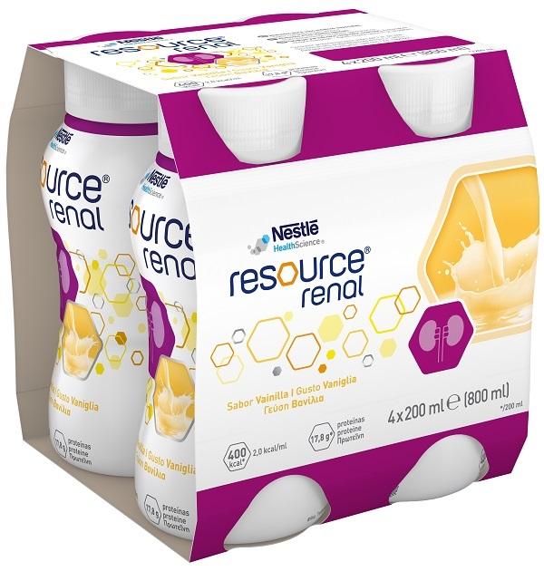 Resource Renal Integratore Nutrizionale Al Gusto Vaniglia 200ml 4 Bottiglie