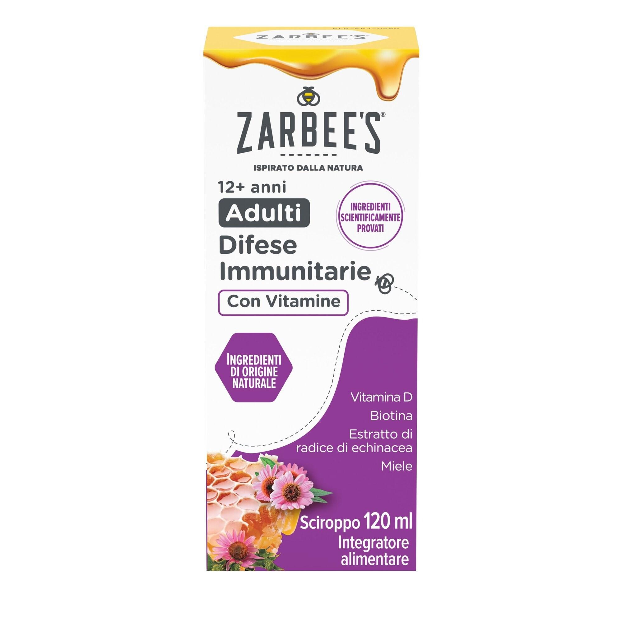 Zarbee's Sciroppo Adulti Difese Immunitarie Con Vitamine 120 ml
