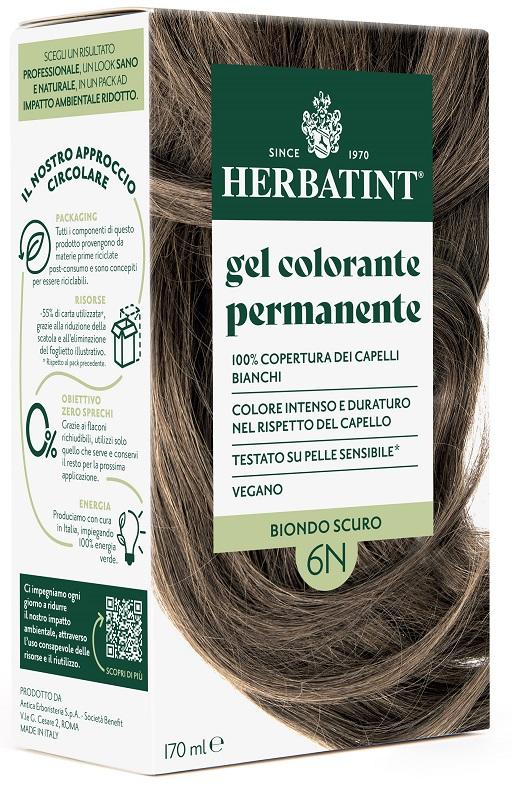 Herbatint 6N Biondo Scuro da 170 ml per Colore e Nutrizione dei Capelli