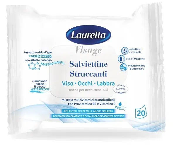 Laurella Visage Salviettina Struccante 20 Pezzi