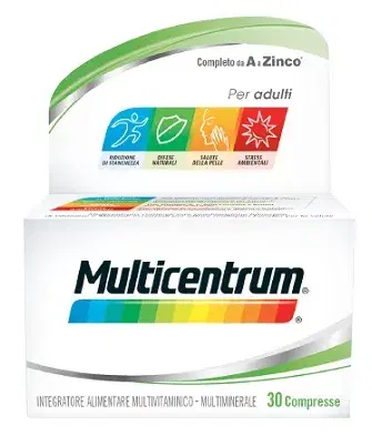 Multicentrum Adulti Integratore Alimentare Vitamine Minerali 30 Compresse