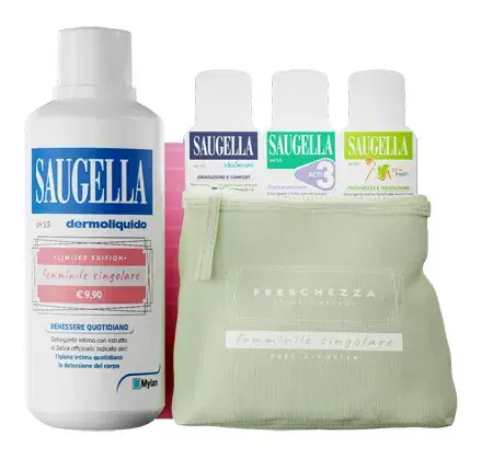 Saugella Pret-a-porter Dermoliquido Detergente Intimo 500 ml + 3 Campioni