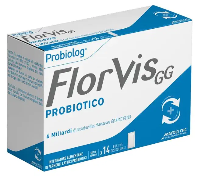 Novartis Linea Intestino Sano FlorVis Integratore Fermenti Gusto Mango 14 Buste