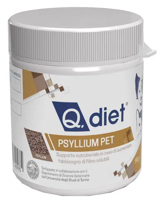 Q Diet Psyllium Pet Fonte Di Fibra Cani/Gatti 90g
