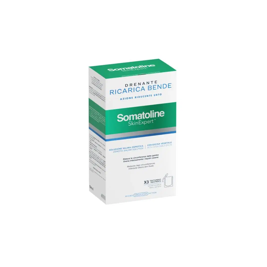 Somatoline Bende Snellenti Drenanti Kit Ricarica 3 Trattamenti