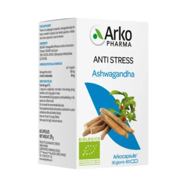 Arkopharma Ashwagandha Integratore Antistress 60 Capsule