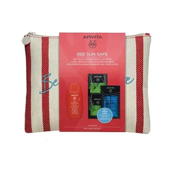 Apivita Bee Sun Safe Fluido Viso SPF50 + Maschere Viso